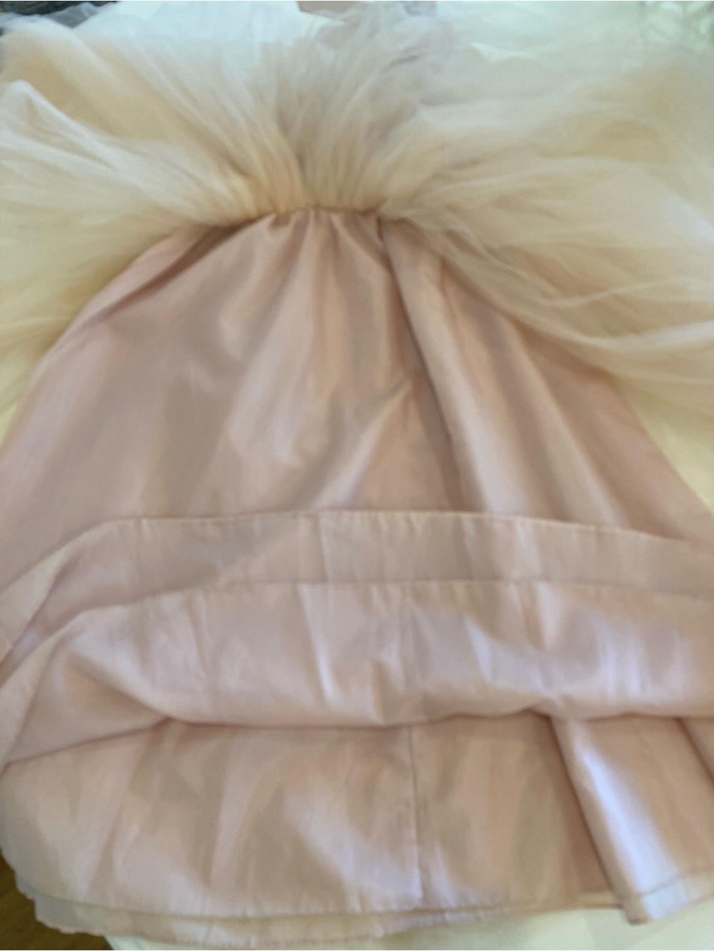 One-Shoulder Sequin Tulle Dress in Blush, Size 8 - Picture 5 of 7